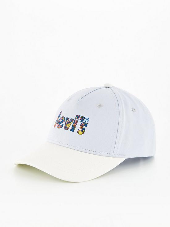 front image of levis-logo-colourblock-cap--blue