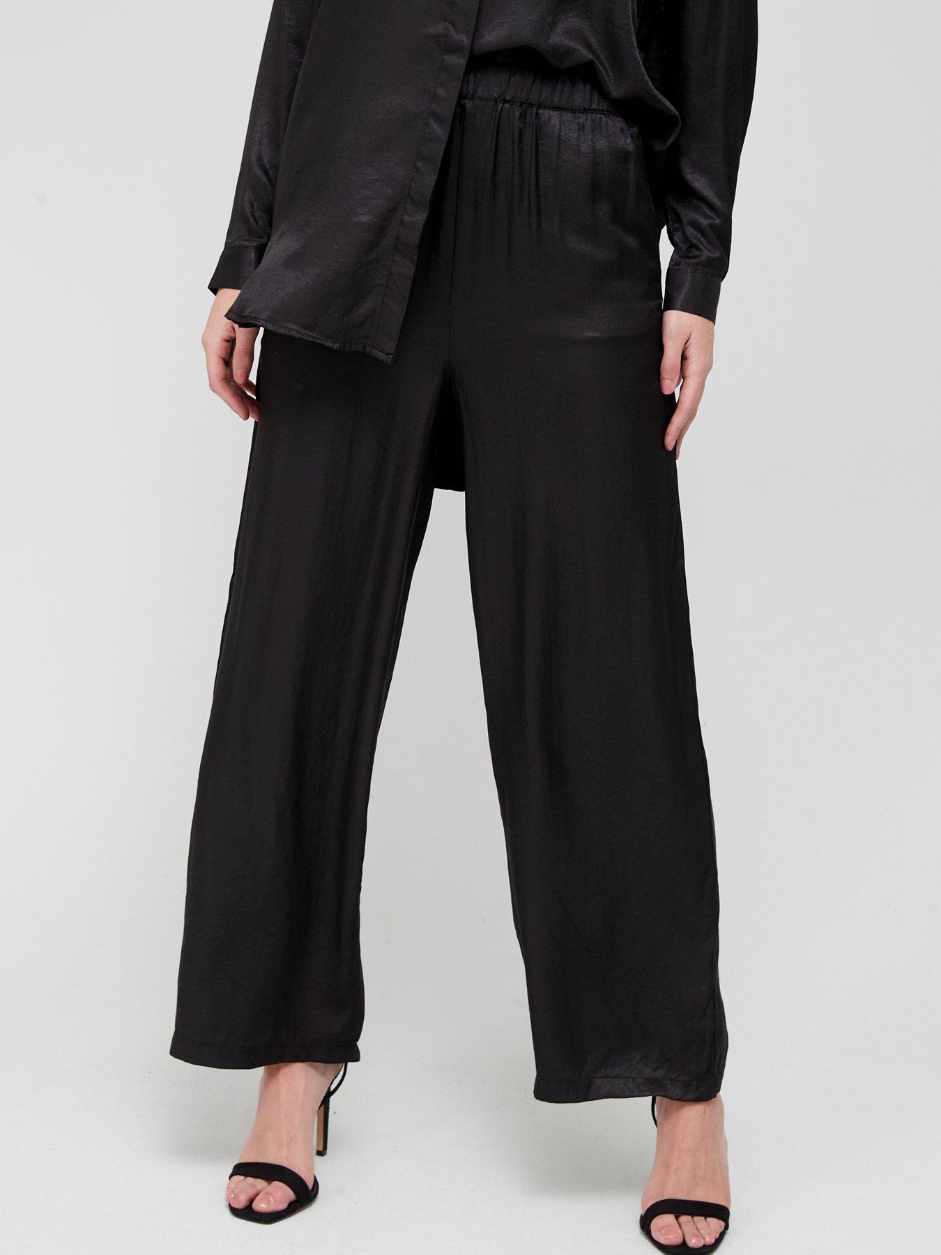 Trousers & Leggings Visilla Satin Trouser - Black