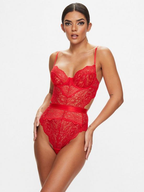 front image of ann-summers-bodywear-hold-me-tight-body-bright-red