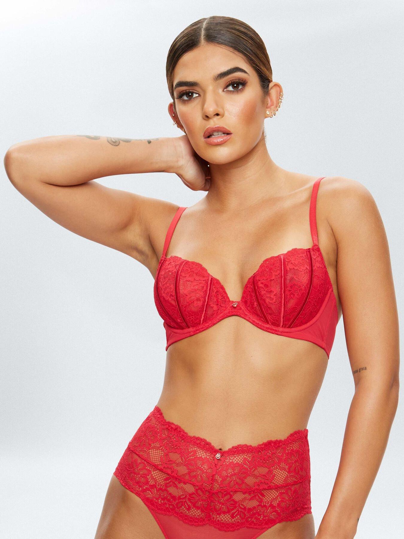 Ann Summers Sexy Lace non padded flexi wire nursing bra in red