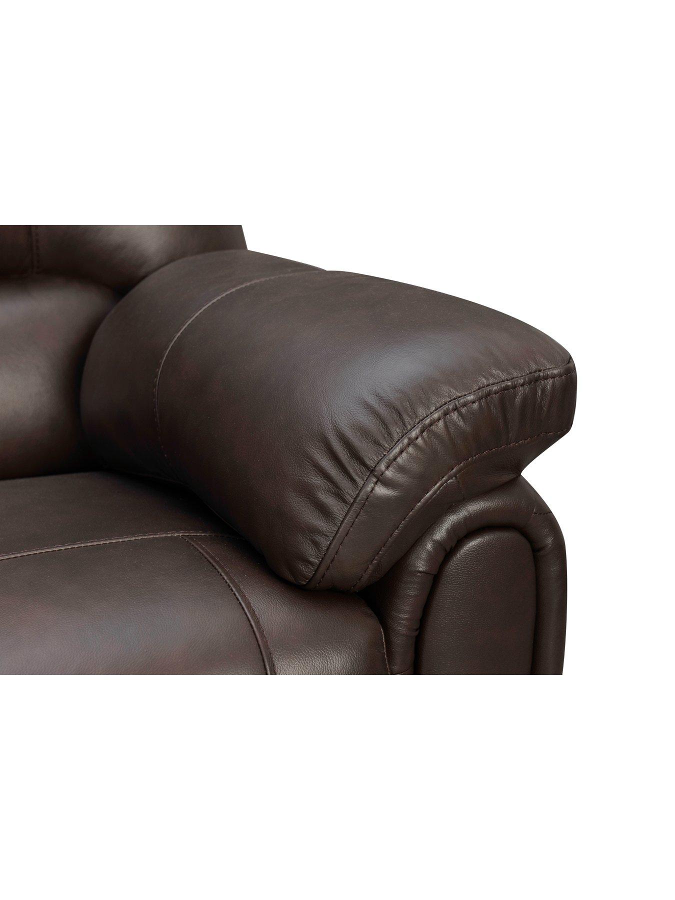 Image 5 of 6 of undefined Leighton&nbsp;Leather/Faux Leather High Back&nbsp;Recliner Corner Group - Brown