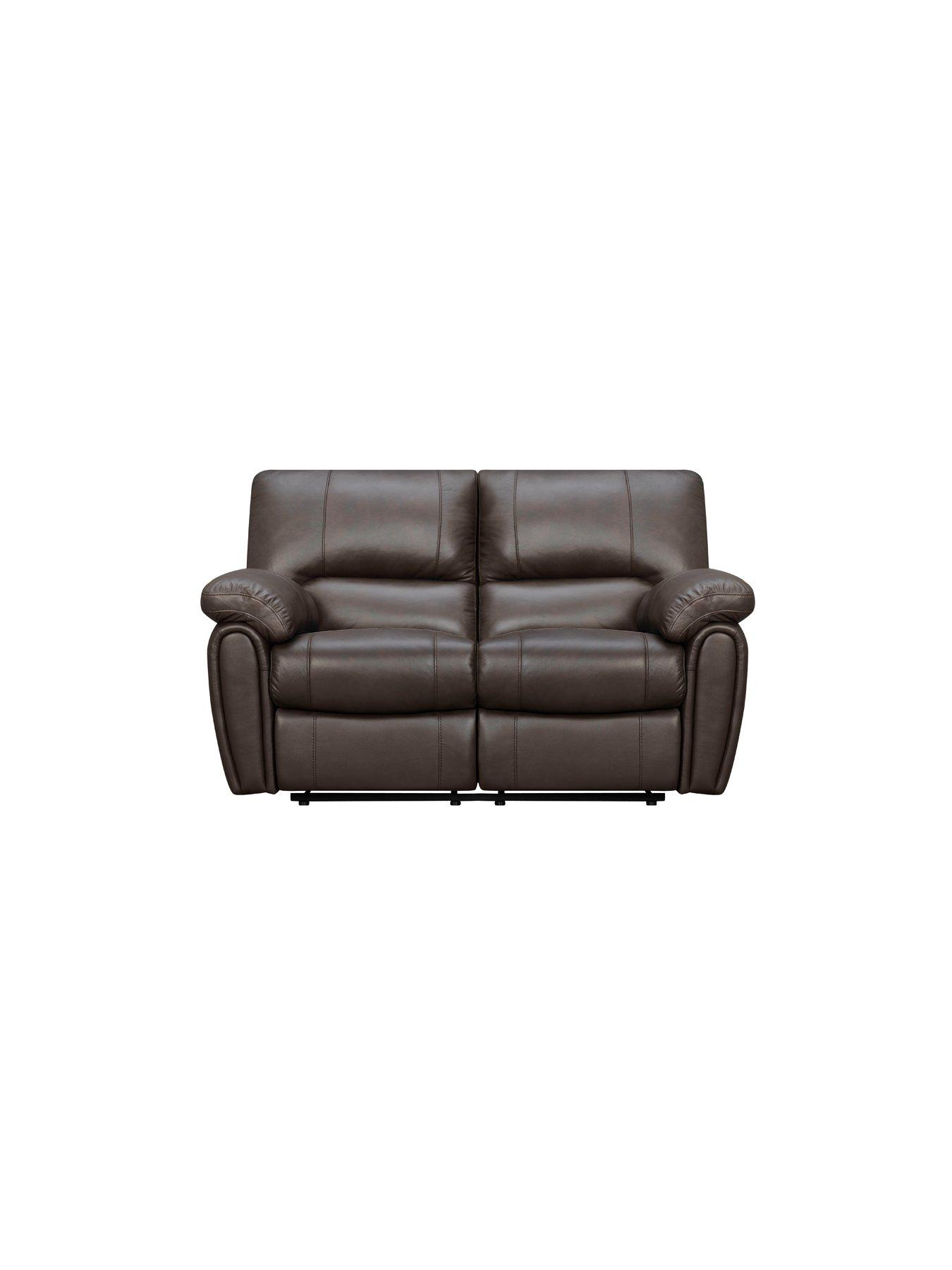 Image 1 of 6 of undefined Leighton&nbsp;Leather/Faux Leather 2 Seater High Back&nbsp;Power Recliner Sofa&nbsp;- Brown&nbsp;- FSC&reg; Certified
