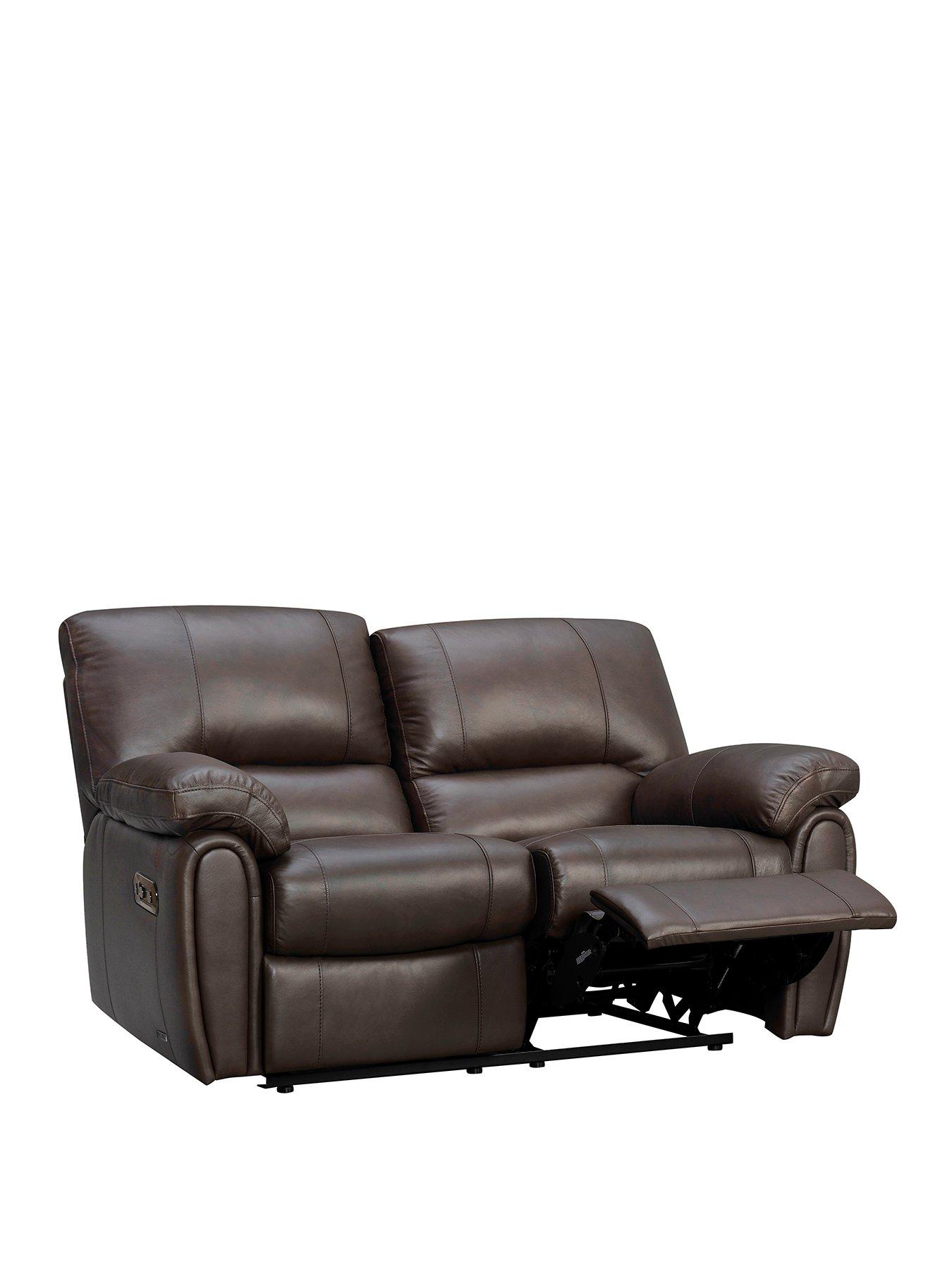 Image 3 of 6 of undefined Leighton&nbsp;Leather/Faux Leather 2 Seater High Back&nbsp;Power Recliner Sofa&nbsp;- Brown&nbsp;- FSC&reg; Certified