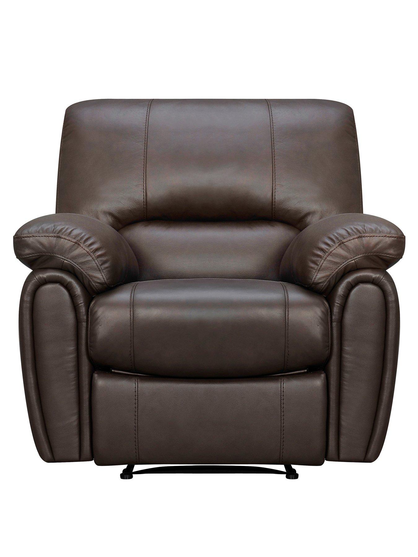 Leighton Real Leather Recliner Armchair Brown very