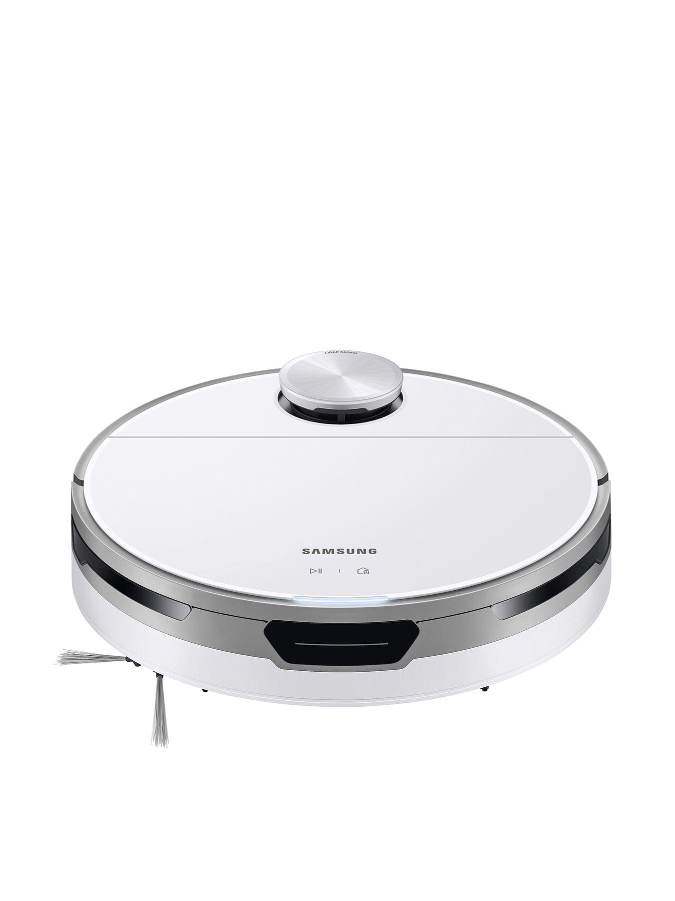 Product photograph of Samsung Jet Bot Trade Vr30t80313w Eu Robot Vacuum Cleaner - Max 60w Suction Power With Lidar Sensor - White from very.co.uk