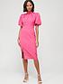  image of v-by-very-puff-sleeve-bodycon-midi-dress