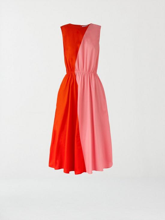 stillFront image of michelle-keegan-colour-block-midi-dress-pink