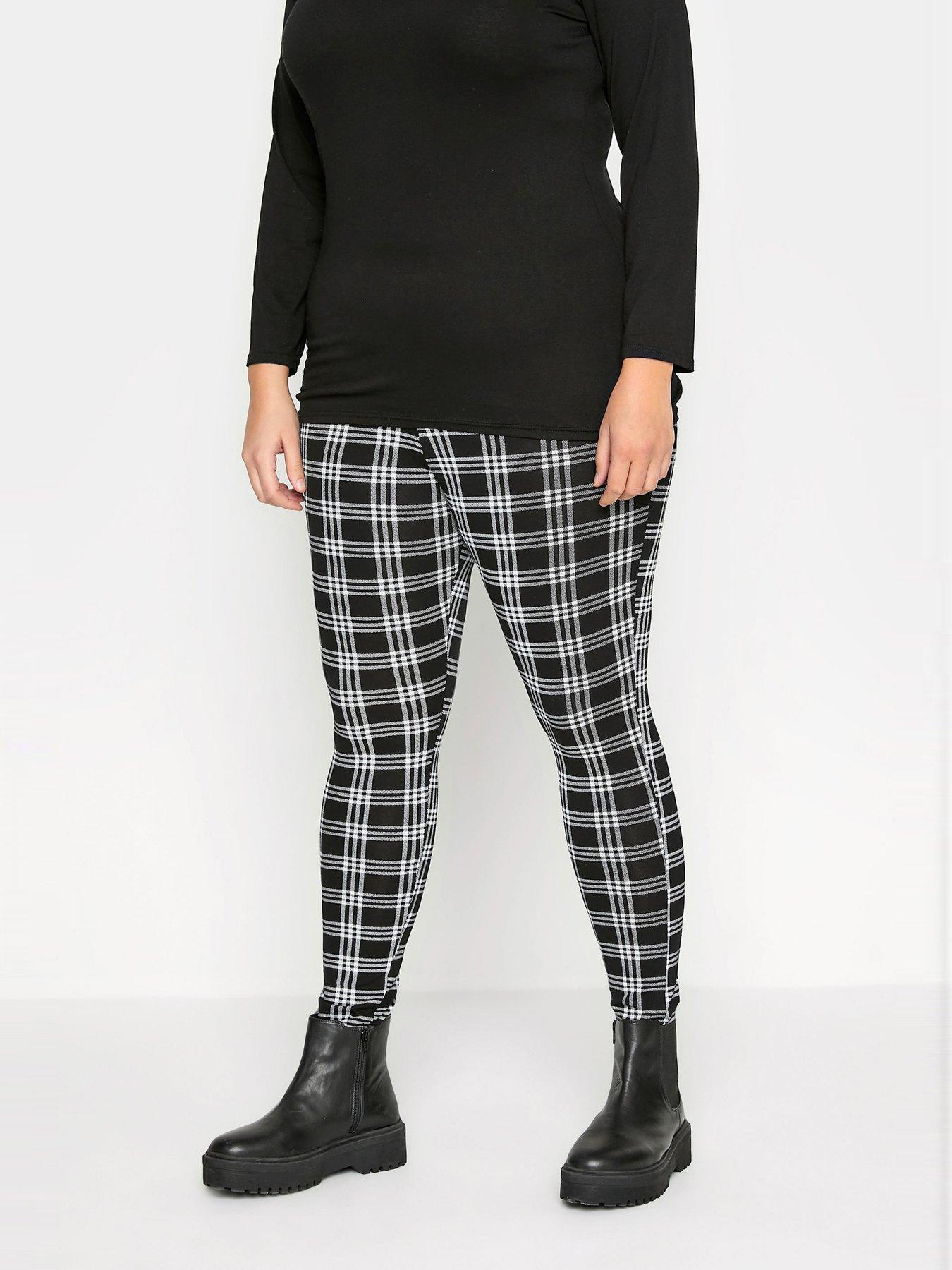 plus size checkered leggings