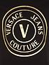  image of versace-jeans-couture-emblem-foil-logo-t-shirt-black