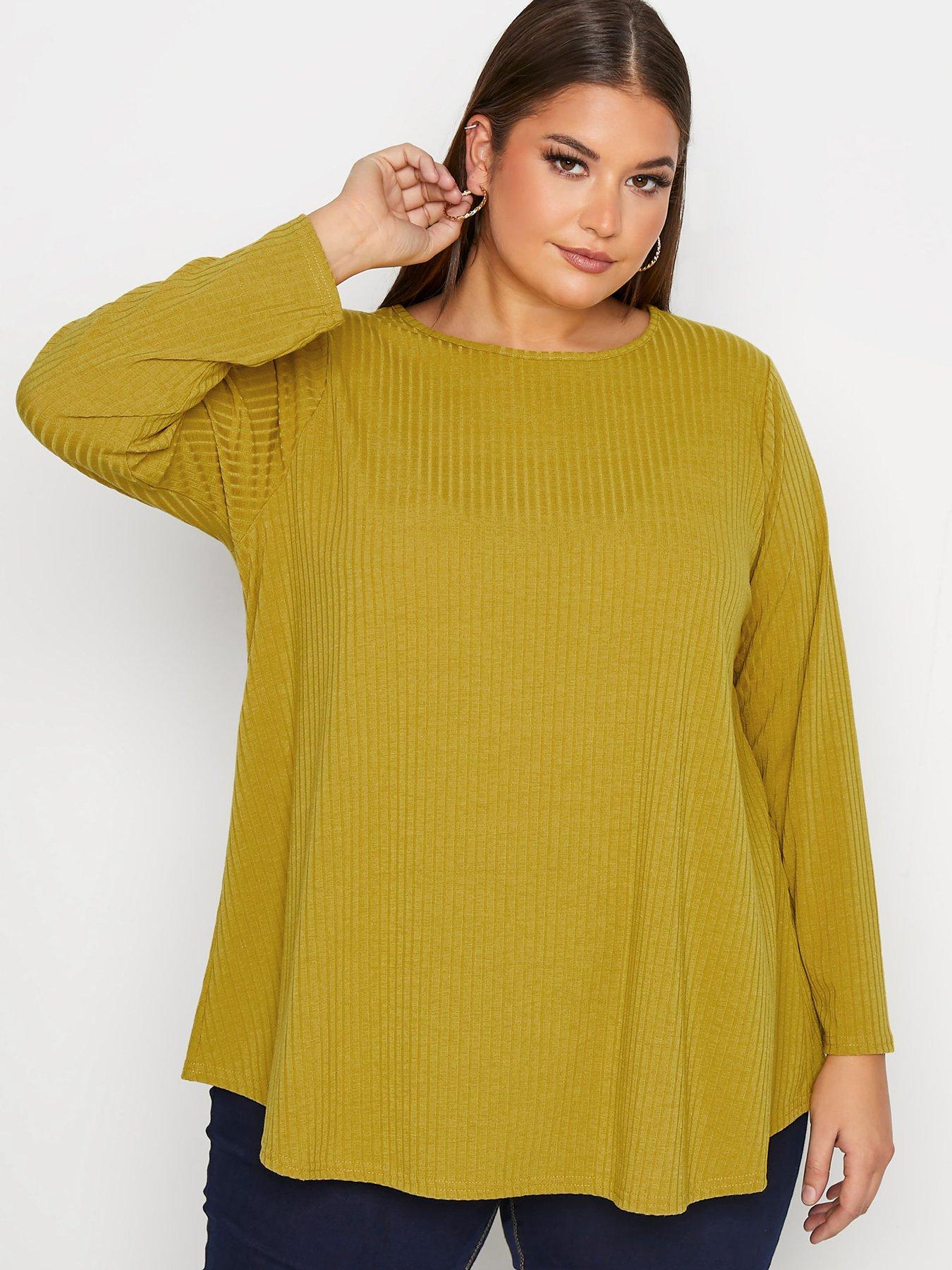 Tops & T-shirts Limited Collection Long Sleeve Rib Top Mustard