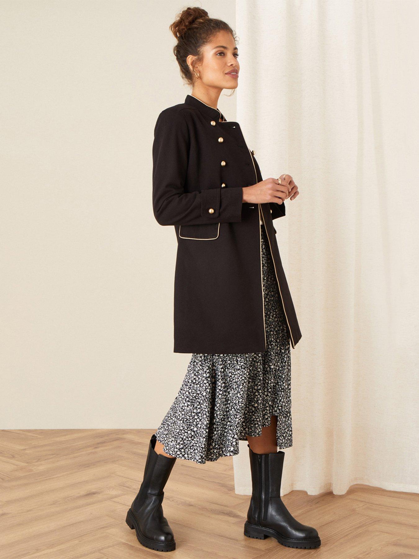 ladies military style coats uk