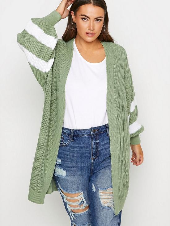 front image of yours-varsity-cardigan--nbspnew-sage