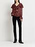 image of river-island-frill-chiffon-animal-top-red