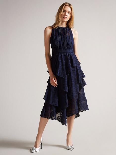 ted-baker-floryah-embroidered-midi-dress-with-tiered-skirt-navy