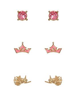 disney princess jewellery set of 3 earrings