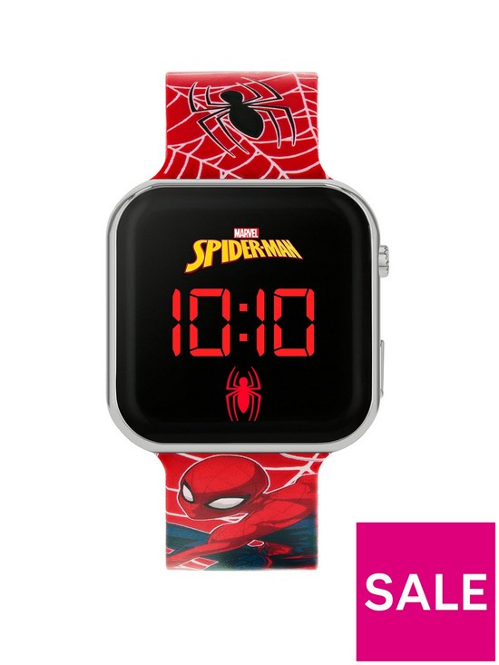 front image of marvel-spiderman-led-watch