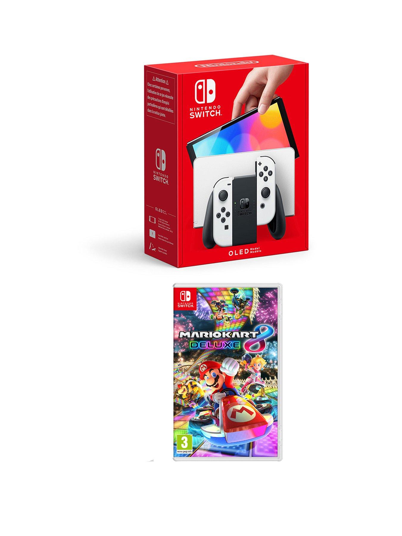 Nintendo Switch OLED White Console  &  Mario Kart 8