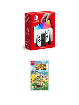 Nintendo Switch Oled Oled White Console  Animal Crossing New Horizon