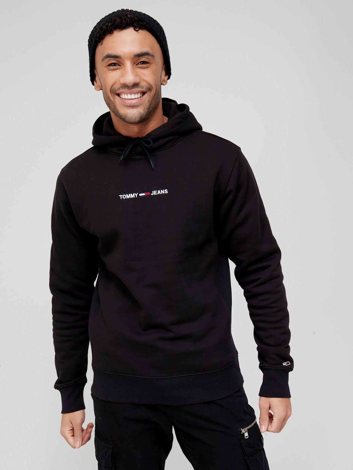 tommy hilfiger hoodie black mens