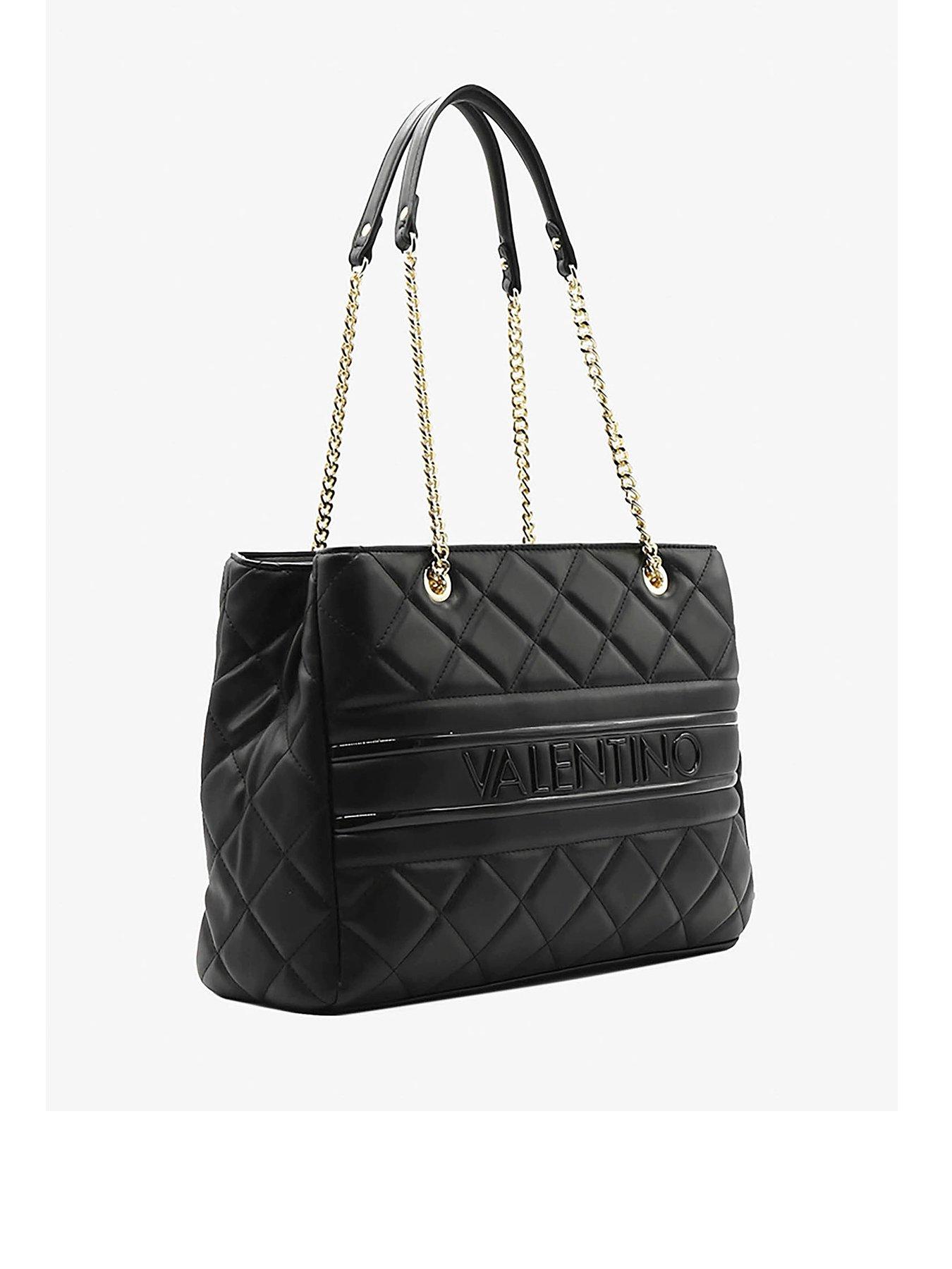 Valentino Bags Ada quilted embossed cross body bag with chain strap in black