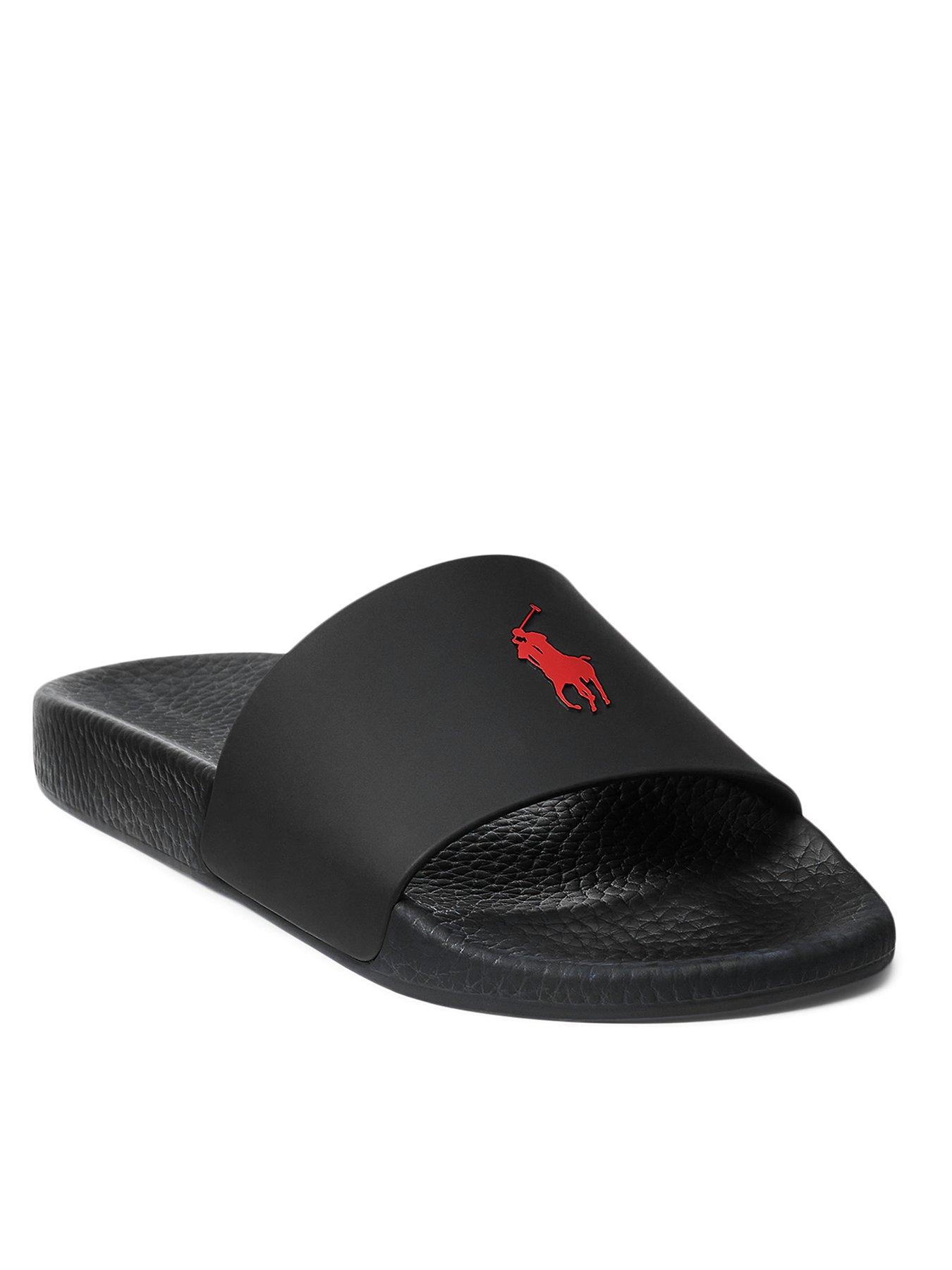 Save 40% slides and flip flops DSquared² Rubber Black Logo Slides for Men Mens Shoes Sandals 