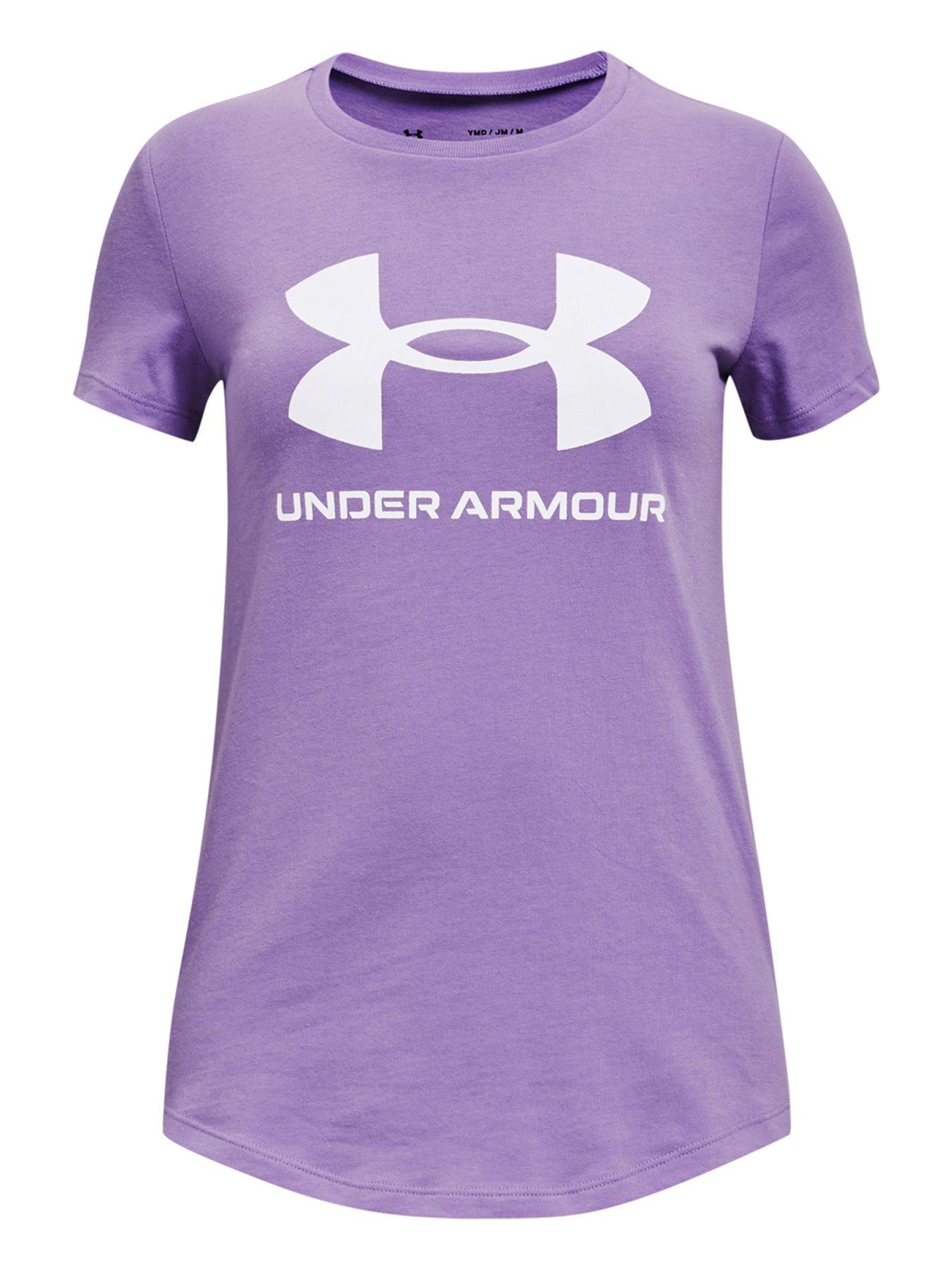 Details about   Under Armour Youth Small Medium Large XL Girls Pink Purple Black Camo Shirt NEW 