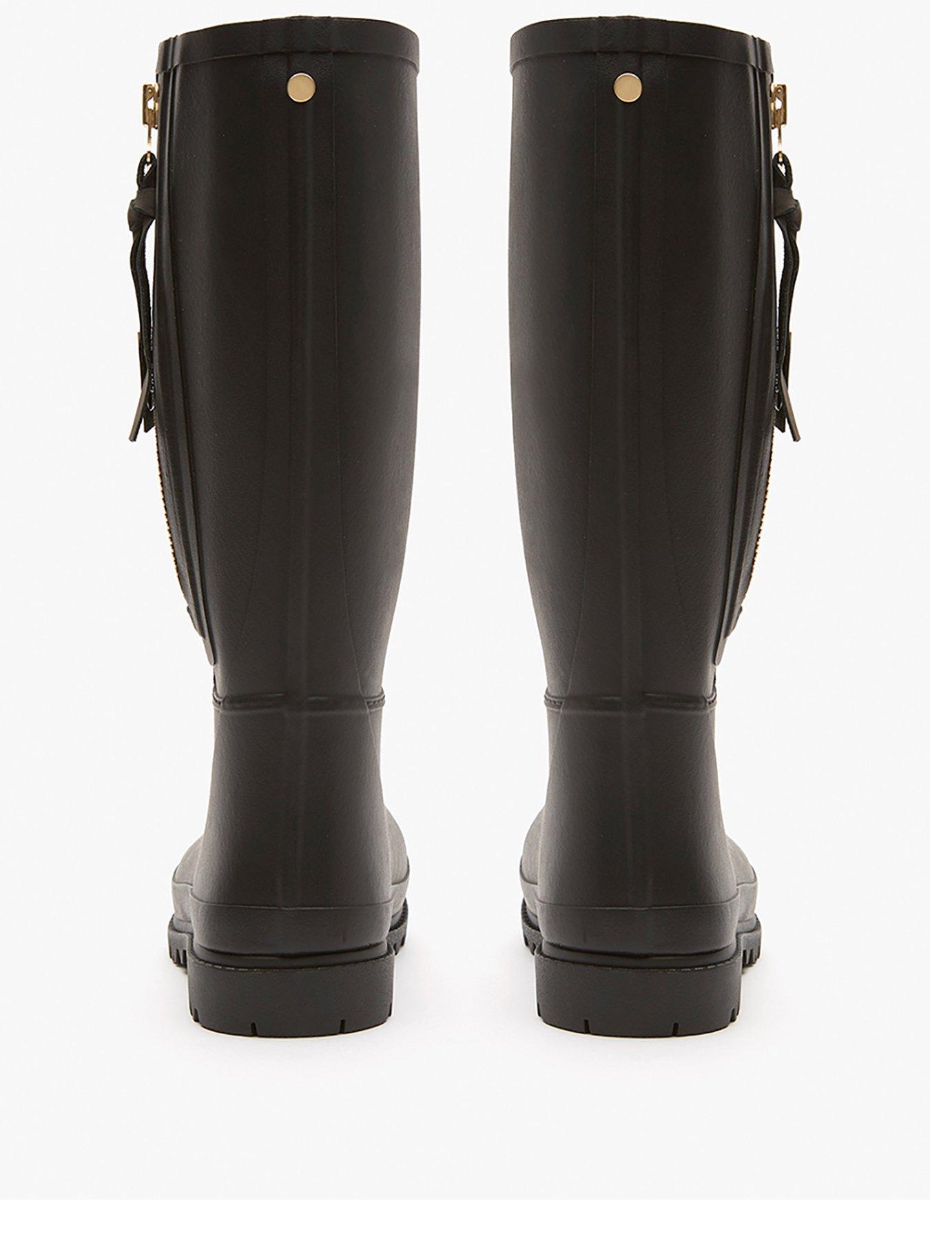Image 2 of 4 of Mint Velvet April Zip Detail Wellies - Black&nbsp;