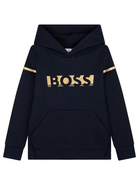 boss-boys-gold-logo-hoodie-navy