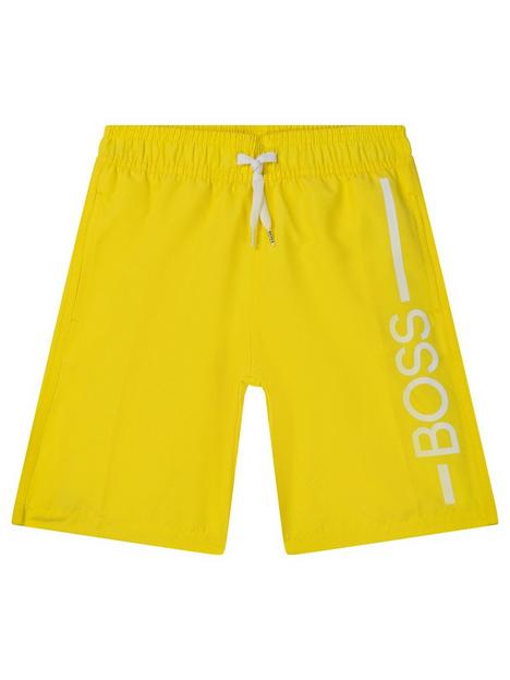 boss-boys-logo-swim-shorts-yellow