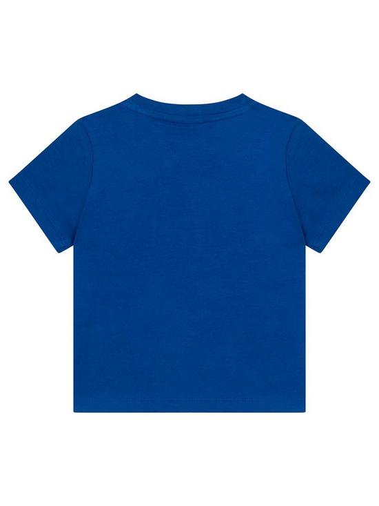 back image of boss-baby-boys-logo-t-shirt-electric-blue