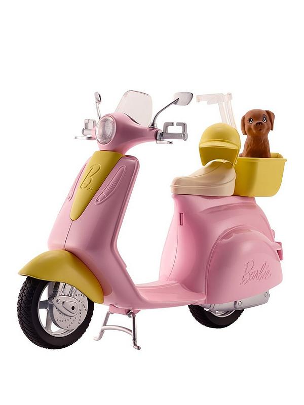 Image 1 of 6 of Barbie Scooter with Pet Puppy Accessory