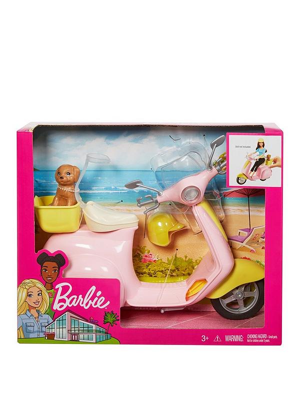 Image 2 of 6 of Barbie Scooter with Pet Puppy Accessory