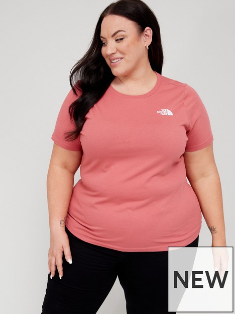 the-north-face-short-sleevenbspsimple-dome-t-shirt-plus-size-rose