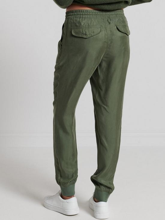 stillFront image of superdry-studios-cupro-woven-trouser-green