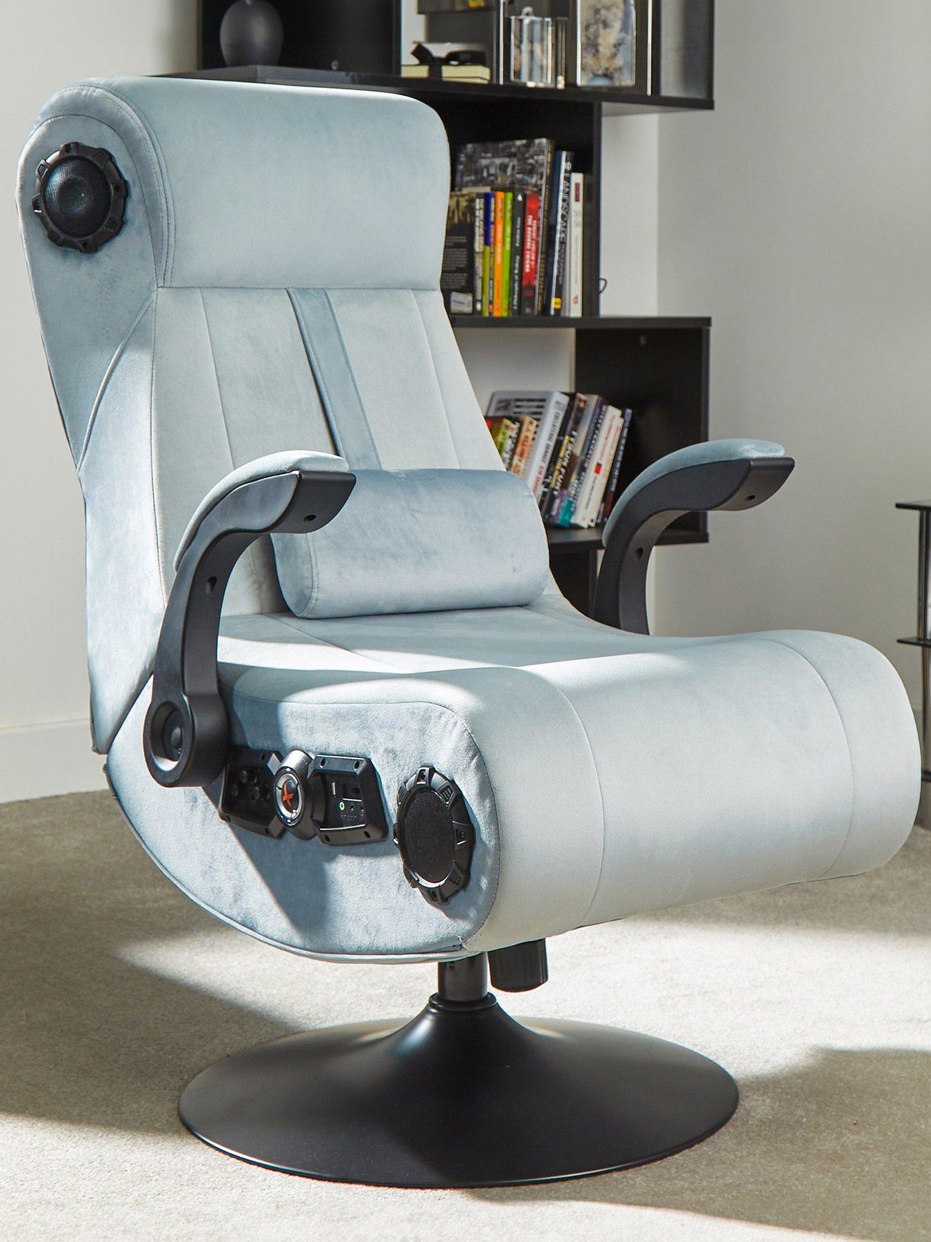 X Rocker Play Deluxe Silver 4.1 Multi Stereo Audio Media Chair with Vibration Very