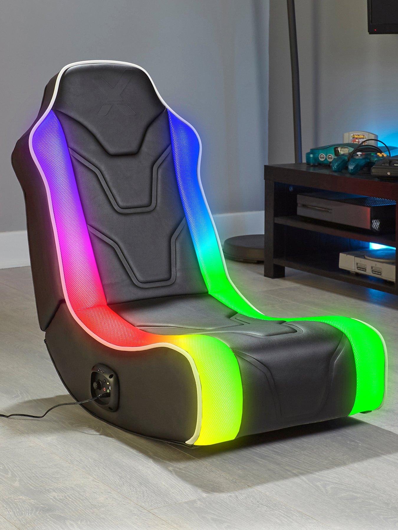 X Rocker Chimera LED RGB 2.0 Stereo Audio Gaming Chair with Vibrant LED Light Very