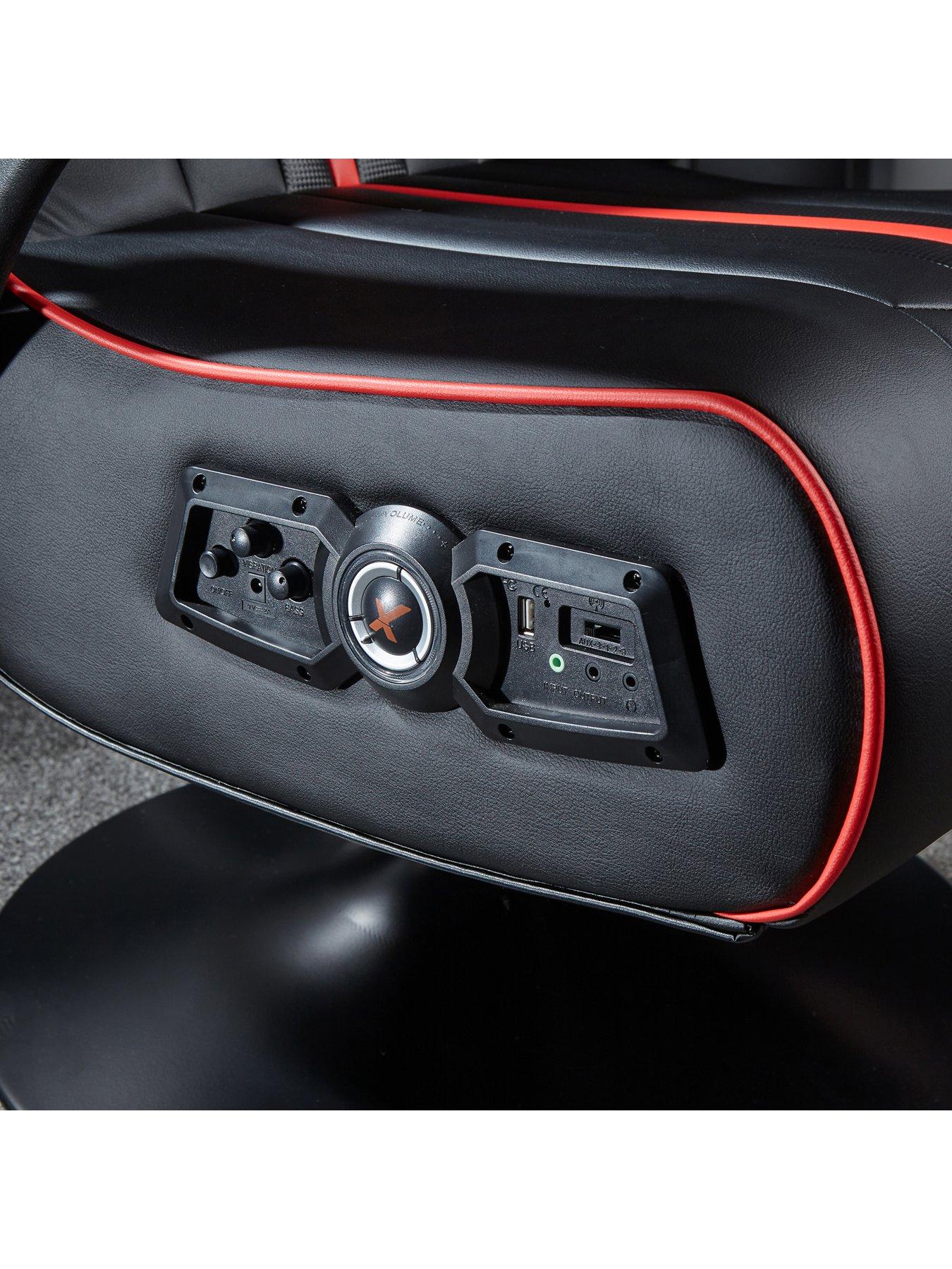 Image 4 of 6 of X Rocker Torque 2.1 Red Stereo Audio Gaming Chair with Vibration