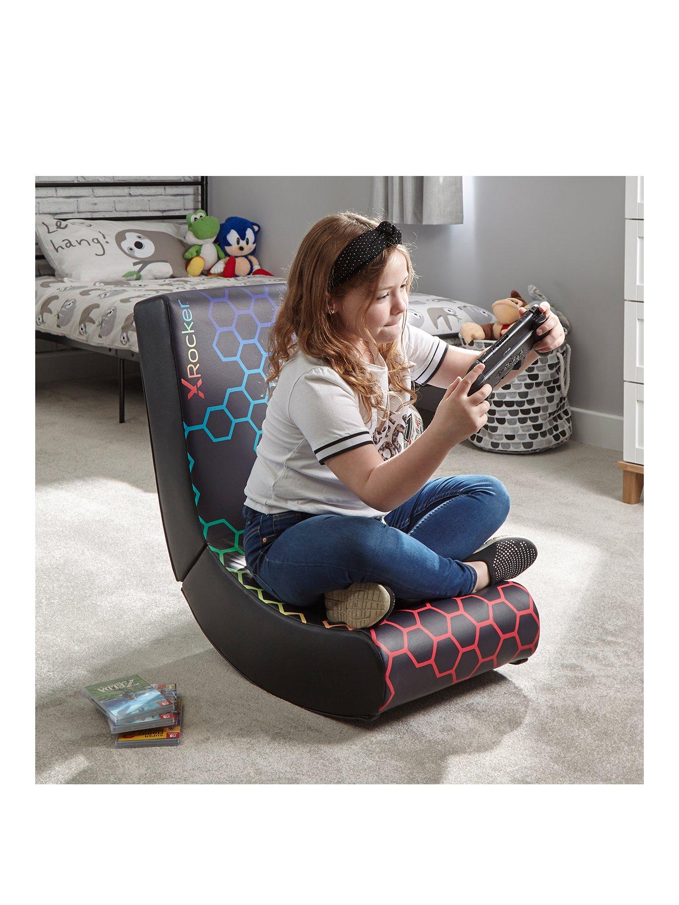 Image 2 of 6 of X Rocker Video Rocker Neo - Black Hex Edition Foldable Gaming Chair