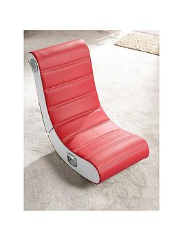 Product photograph of X Rocker Play 2 0 Red Stereo Audio Multi-media Floor Rocker from very.co.uk