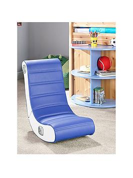 Product photograph of X Rocker Play 2 0 Blue Stereo Audio Multi-media Floor Rocker from very.co.uk