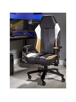 X Rocker Echo Black/Gold/White Esports Pc Office Gaming Chair