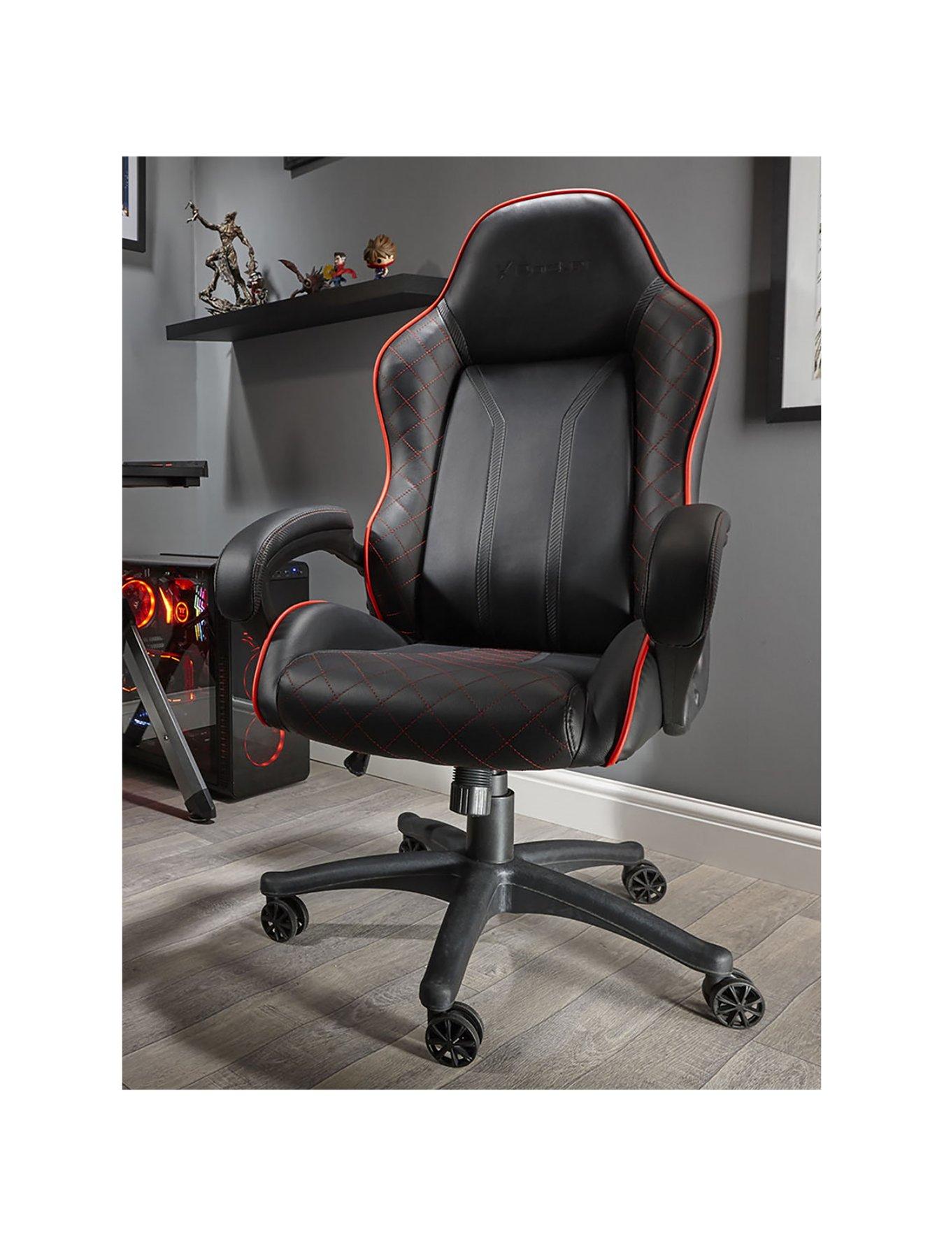 X Rocker Maelstrom Office Chair Black/Red very.co.uk