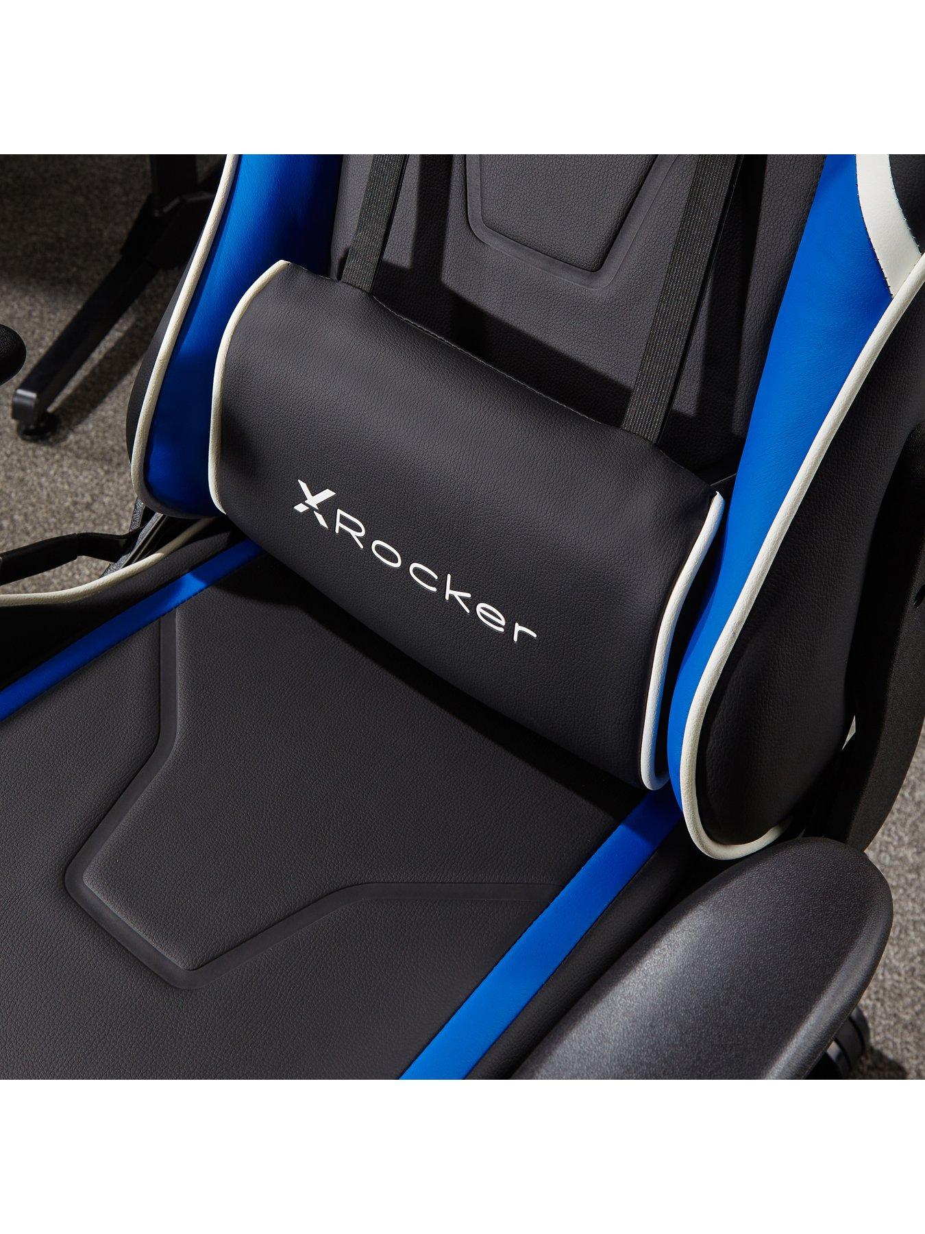 Image 4 of 6 of X Rocker Agility Black/Blue Junior PC Office Gaming Chair