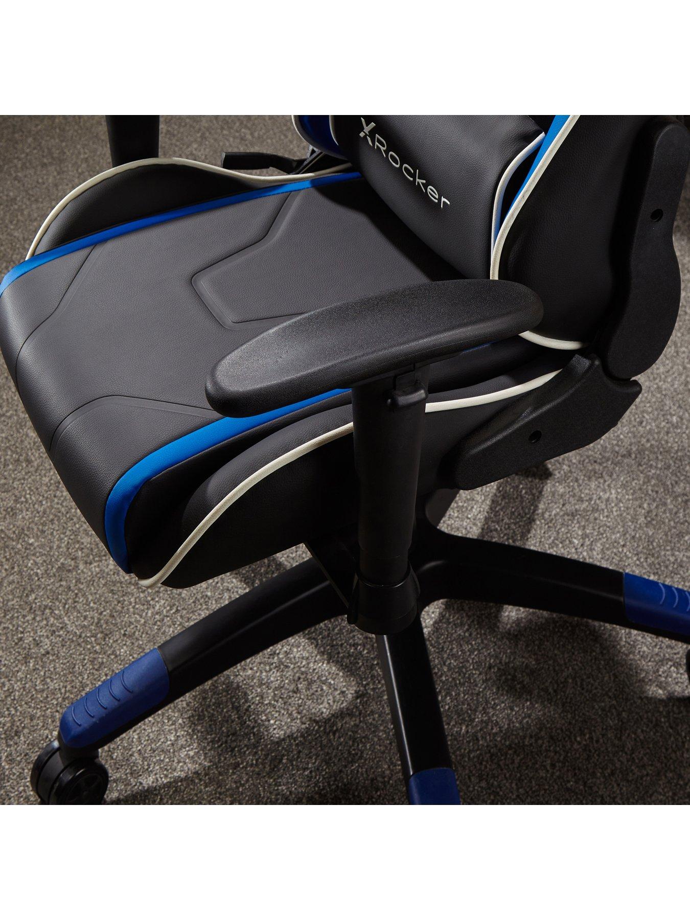 Image 5 of 6 of X Rocker Agility Black/Blue Junior PC Office Gaming Chair