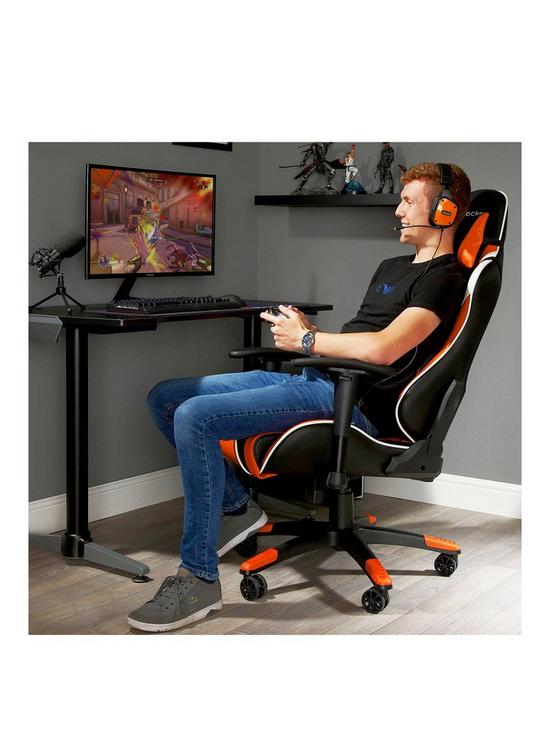 stillFront image of x-rocker-agility-orangeblack-sport-esport-pc-office-gaming-chair