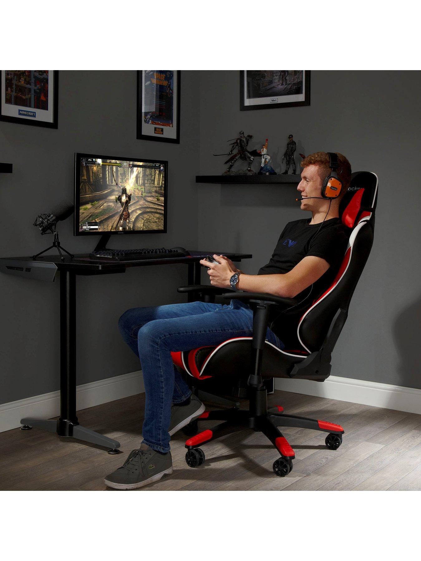 X Rocker Agility Red/Black Sport eSport PC Office Gaming Chair very.co.uk