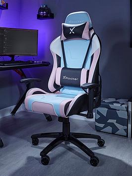 Product photograph of X Rocker Agility Pink Sport Esport Pc Office Gaming Chair from very.co.uk