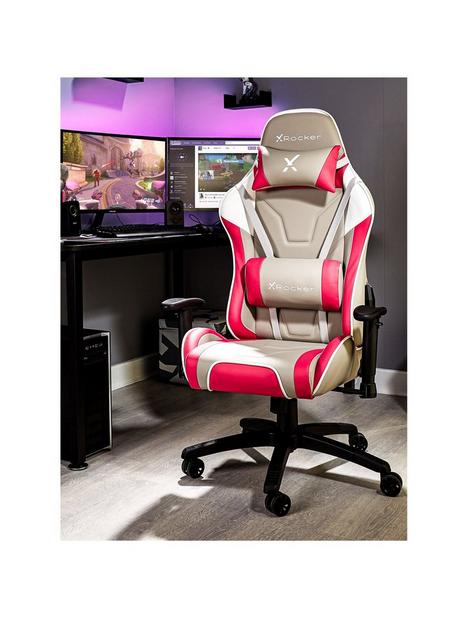 x-rocker-agility-redgrey-sport-esport-pc-office-gaming-chair