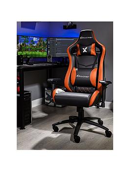 X Rocker Merlin Black/Orange Pc Office Gaming Chair