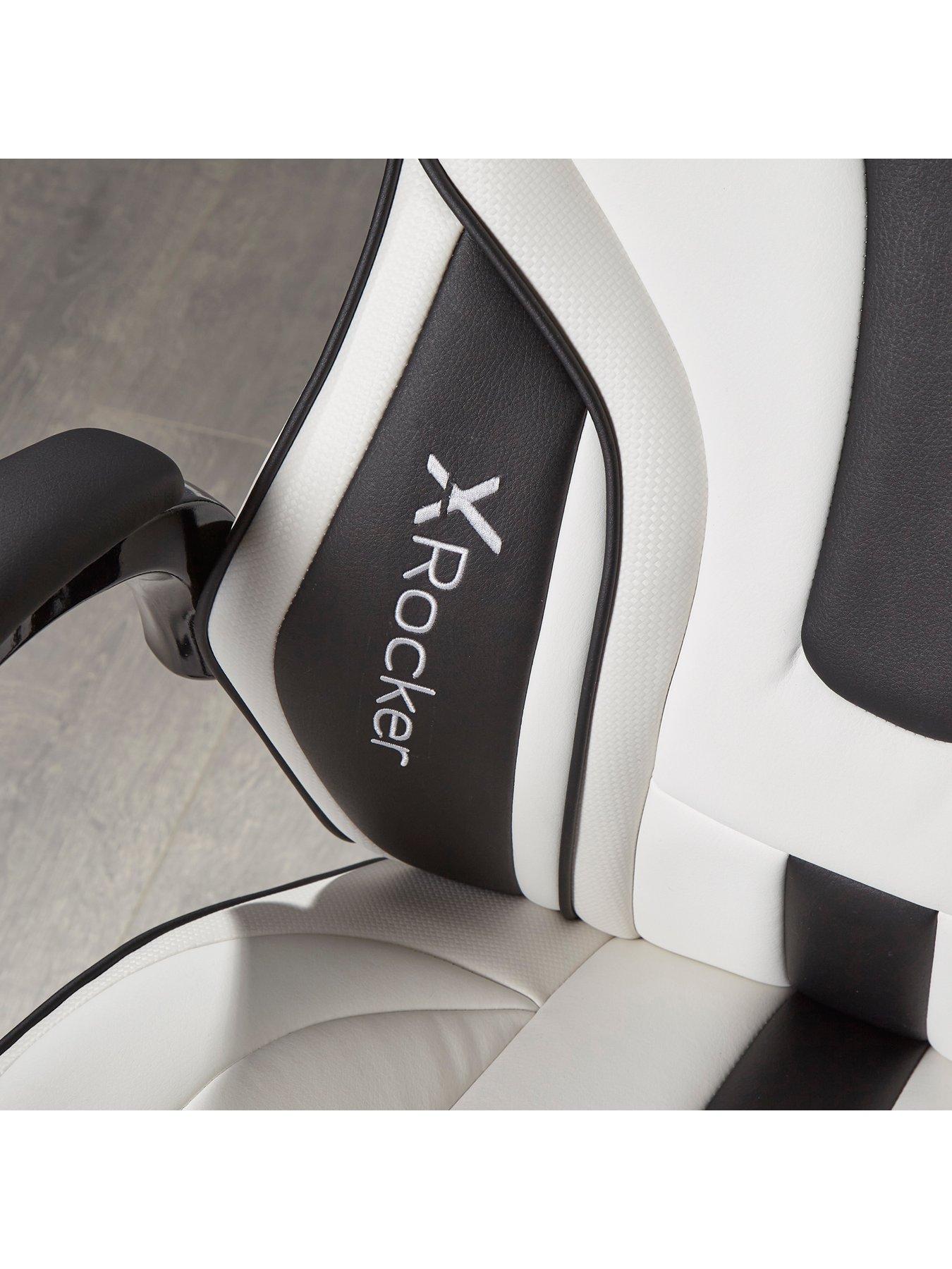 Image 4 of 6 of X Rocker Maverick White/Black PC Office Gaming Chair